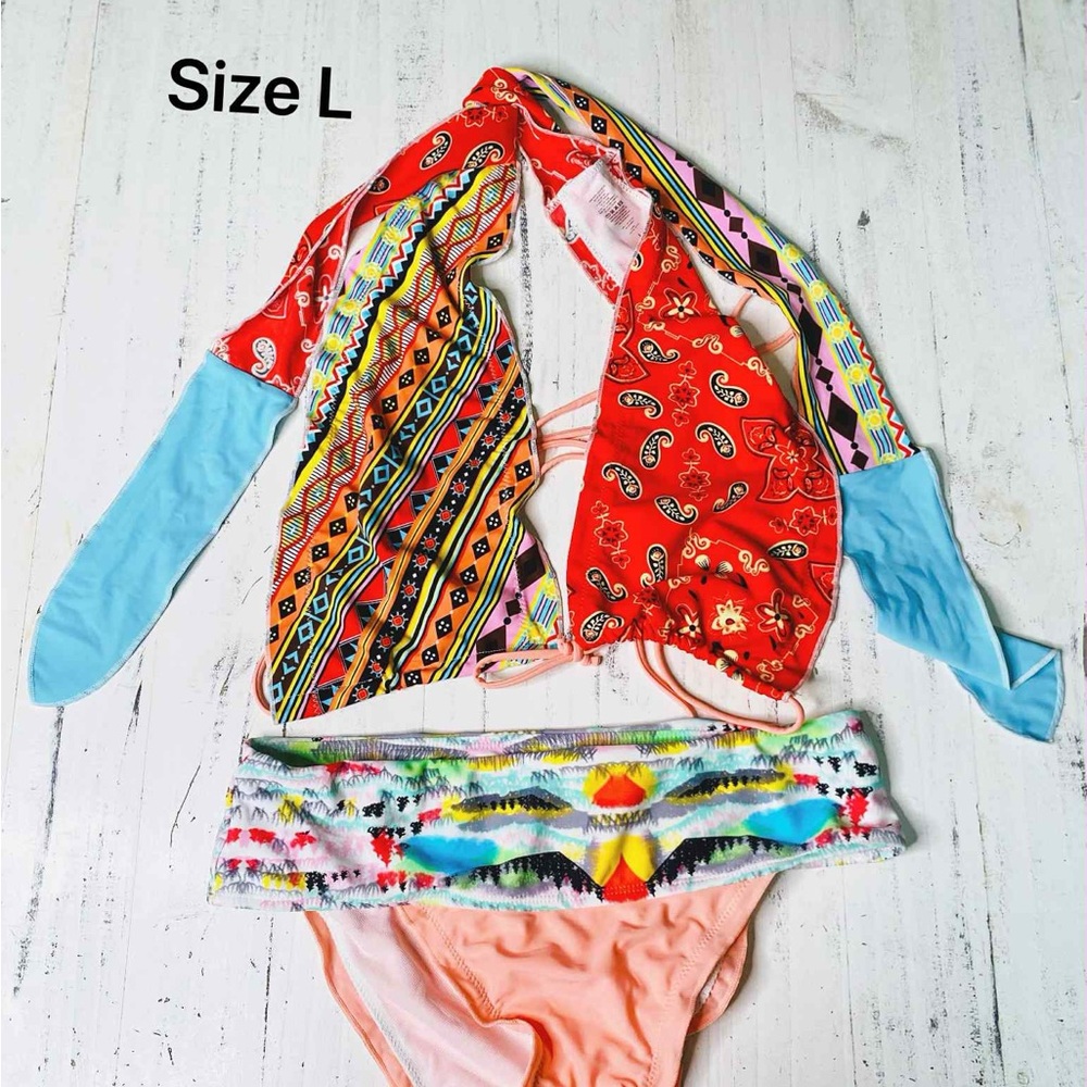 Colorful Patterned Bikini Set - image 2